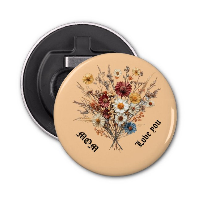 Abrebotellas Apertura de botellas de botón para mamá (Anverso)