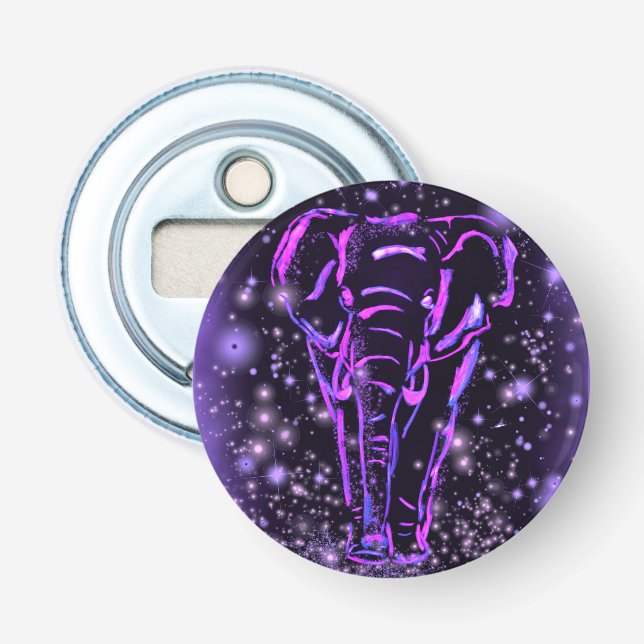 Abrebotellas Apertura de botellas de elefante morado (Anverso)