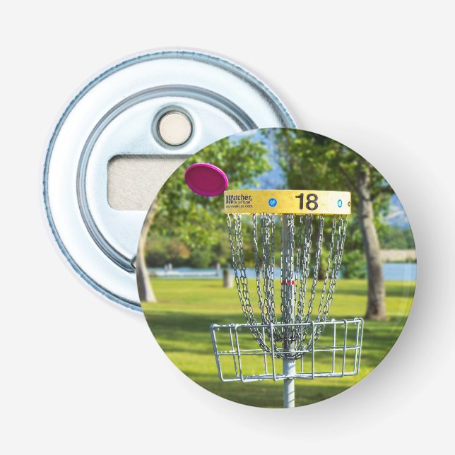 Abrebotellas Apertura de botellas de golf de disco magnético (Anverso)