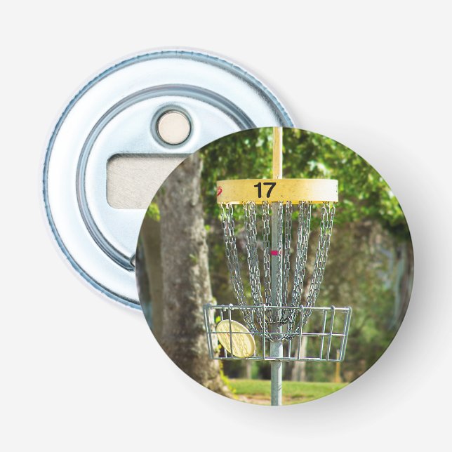 Abrebotellas Apertura de botellas de golf de disco magnético (Anverso)