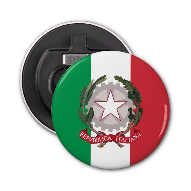 Abrebotellas Apertura de botellas de Italia, Bandera Italiana,  (Anverso)