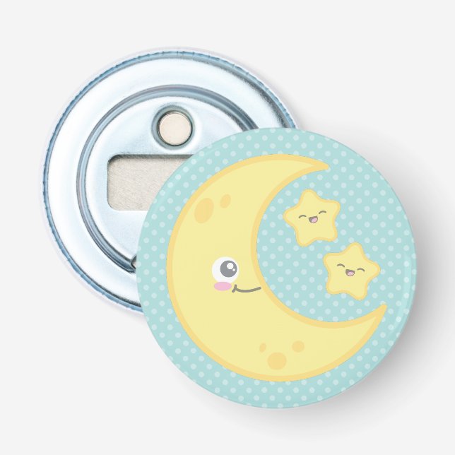 Abrebotellas Apertura de botellas Kawaii Moon y Stars (Anverso)
