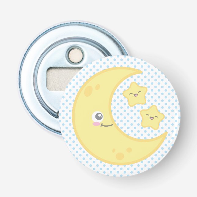 Abrebotellas Apertura de botellas Kawaii Moon y Stars (Anverso)