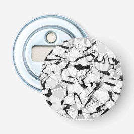 Abrebotellas Apertura de botellas redondas de color negro y bla