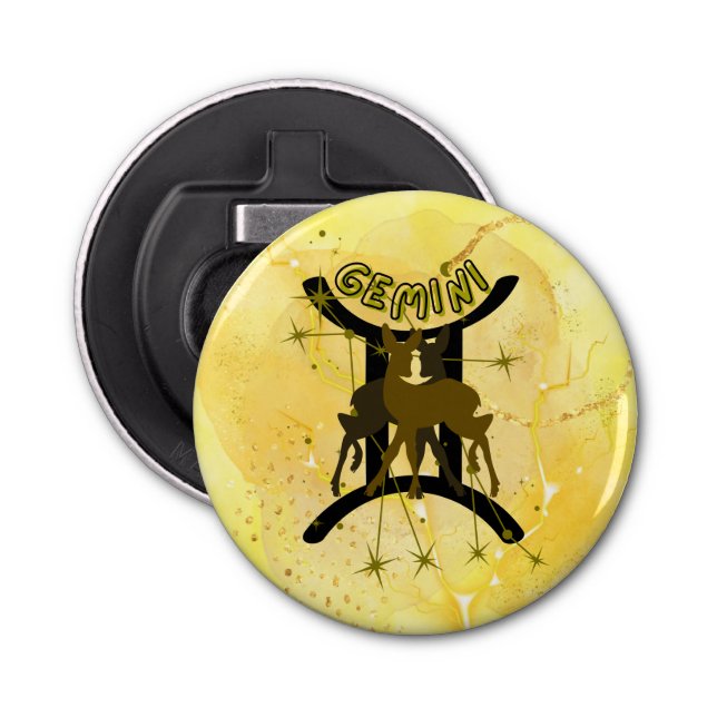 Abrebotellas Apertura de frasco de Zodiac Gemini (Anverso)