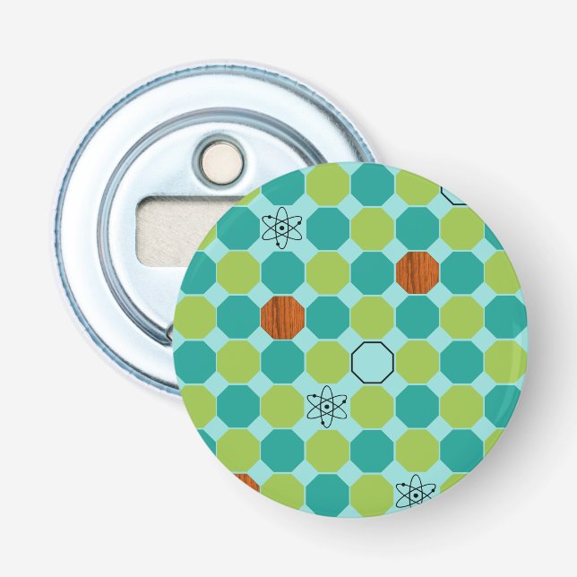 Abrebotellas Apertura de frascos magnéticos de octagones atómic (Anverso)