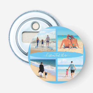 Abrebotellas Apertura del frasco de su Collage de fotos con tex