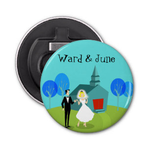 Abrebotellas Apertura del frasco del botón Boda retro