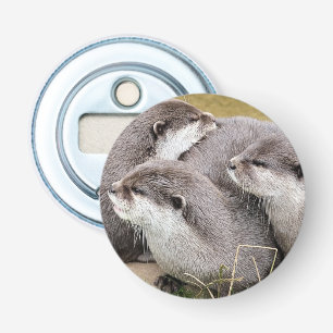 Abrebotellas Apertura del frasco del botón CUTE OTTERS