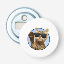 Apertura del frasco del botón de gato de Guay