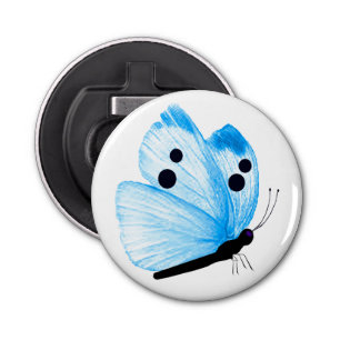 Abrebotellas Apertura del frasco del botón de mariposa azul