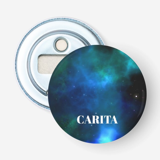 Abrebotellas Apertura del frasco del botón de monograma espacia (Anverso)