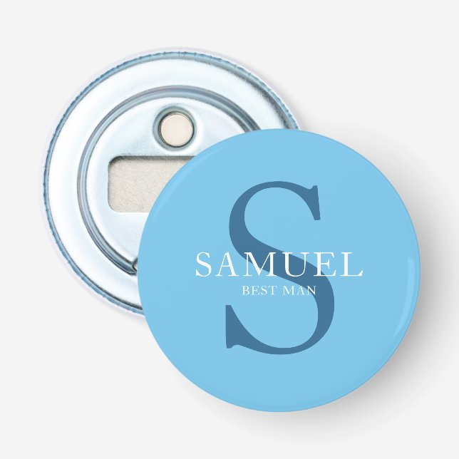 Abrebotellas Apertura del frasco del Monograma de la fiesta de  (Anverso)