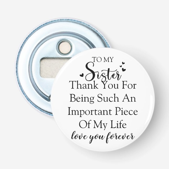 Abrebotellas Apreciación De Hermana Gracias Por Estar En Mi Vid (Anverso)