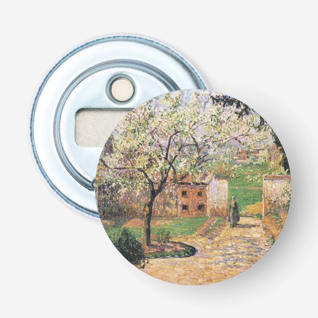 Abrebotellas Árbol de ciruelas, Eragny Camille Pissarro (Anverso)