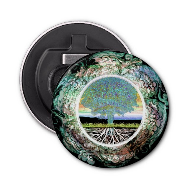 Abrebotellas Árbol de la felicidad de la vida (Anverso)