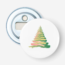 Abrebotellas Árbol de Navidad con Pinceladas Minimalistas