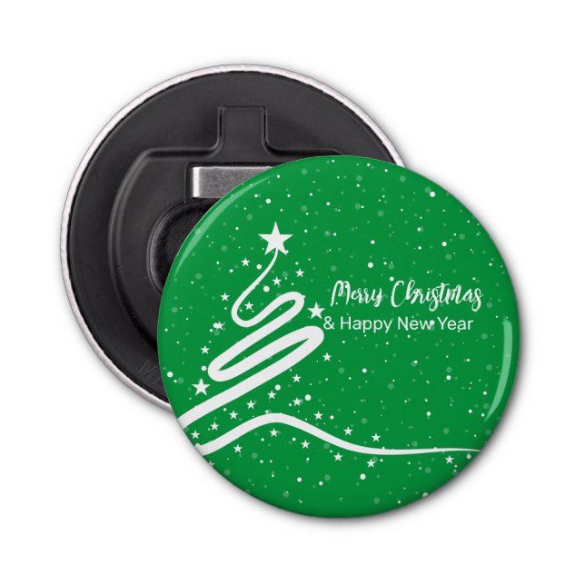 Abrebotellas Árbol de Navidad y Nieve (Anverso)