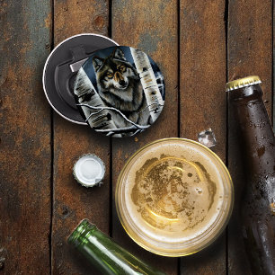 Abrebotellas Árboles populares del lobo de madera alfa