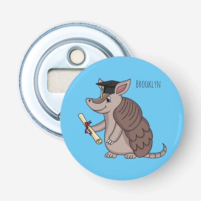 Abrebotellas Armadillo cúbico con personalizado de tapón de gra (Anverso)