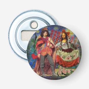 Abrebotellas Arte colorido divertido y romántico de Mona Lisa