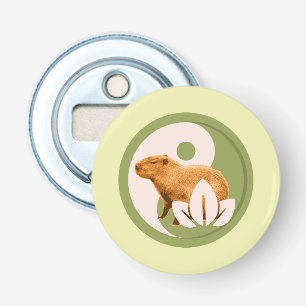 Abrebotellas Arte de capybara zen yin yang naturaleza pacífica