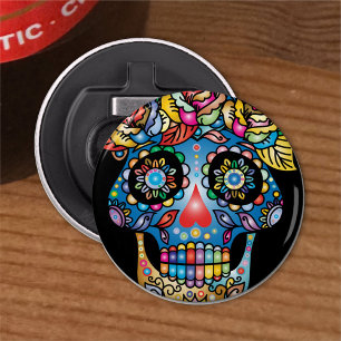 Abrebotellas Arte de la calavera del azúcar, Día de los Muertos