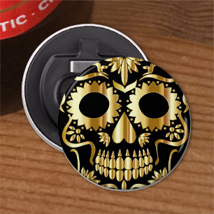 Abrebotellas Arte de la calavera del azúcar, Día del Negro Muer