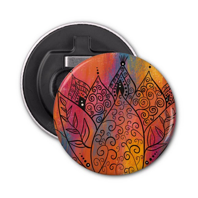 Abrebotellas Arte floral de bonito (Anverso)