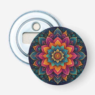 Abrebotellas Arte floral inspirado en mandalas