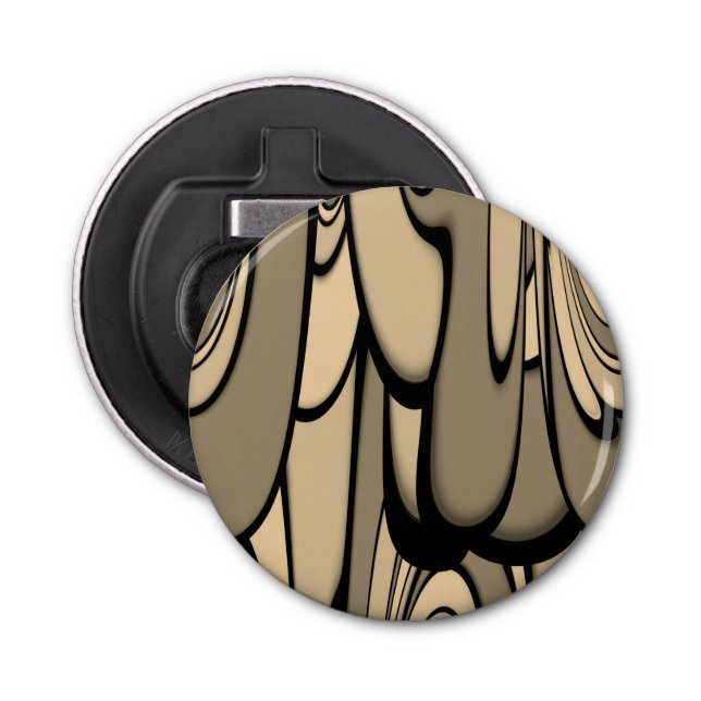 Abrebotellas Arte moderno derritiendo tonos marrones (Anverso)