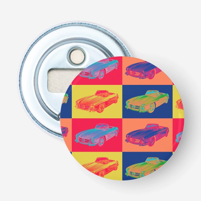 Abrebotellas Arte pop convertible Mercedes Benz 300 SL (Anverso)