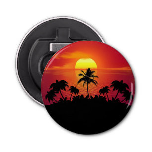 Abrebotellas Atardecer con palmeras Silhouette-16514