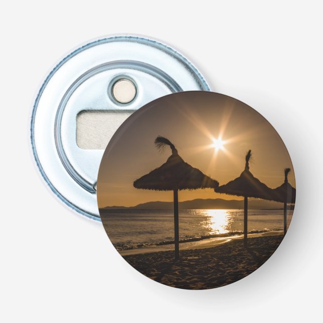 Abrebotellas Atardecer en la playa, Mallorca, España (Anverso)