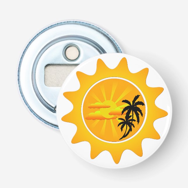 Abrebotellas Atardecer tropical (Anverso)