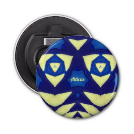 Abrebotellas ATTICUS ~ Patrón 3D de crema azul ~