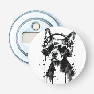 Abrebotellas Auriculares Guay Dog Mascotas cortos Tinta blanca