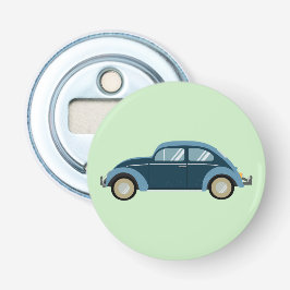 Abrebotellas auto retro azul fresco con escoria