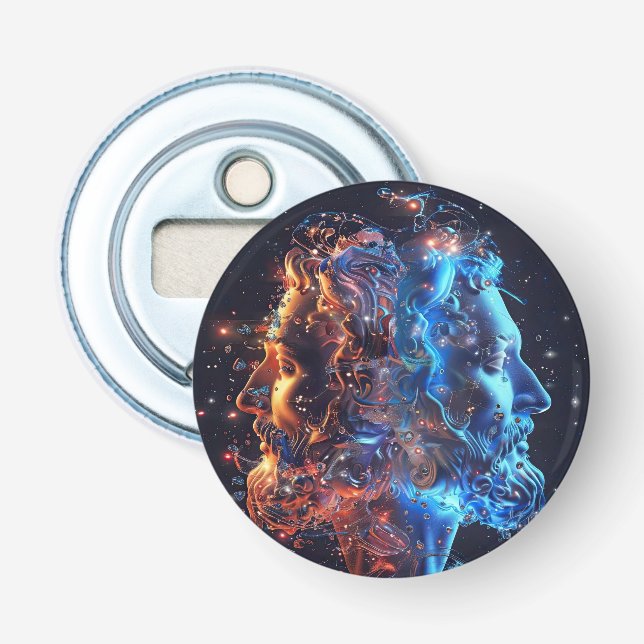 Abrebotellas avatar masculino Gemini 3D (Anverso)