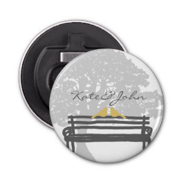 Abrebotellas Aves en un Boda de un banco de parques