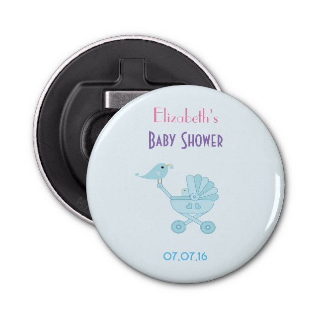 Abrebotellas Baby and Mommy Bluebirds baby Shower Favor (Anverso)