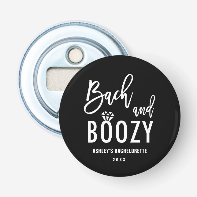 Abrebotellas Bach y Boozy Bachelorette Party a favor (Anverso)
