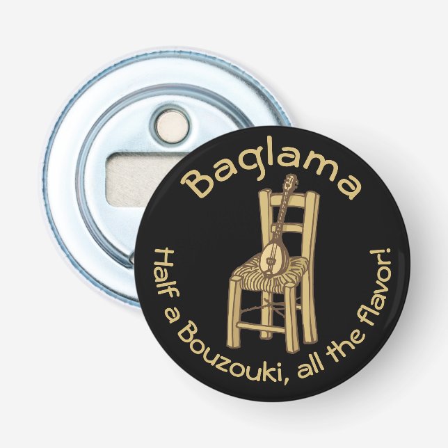 Abrebotellas Baglama sobre la cadena de sillas (Anverso)