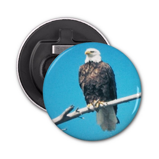 Abrebotellas Bald Eagle Button Bottle Opener (Anverso)