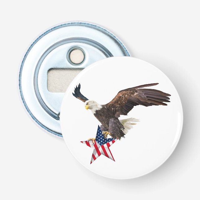 Abrebotellas Bald eagle US flag (Anverso)