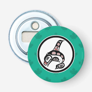 Abrebotellas Ballena del Asesino de Arte Nativo Estadounidense