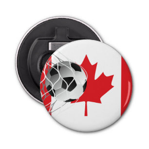Abrebotellas Balón De Fútbol Con Bandera Canadiense