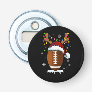 Abrebotellas Balón de fútbol de Navidad Luces de Santa Divertid