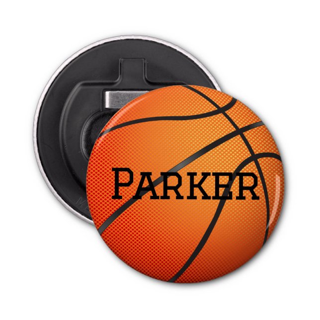 Abrebotellas Baloncesto con nombre personalizado (Anverso)