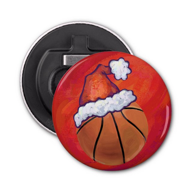 Abrebotellas Baloncesto en Santa Hat (Anverso)